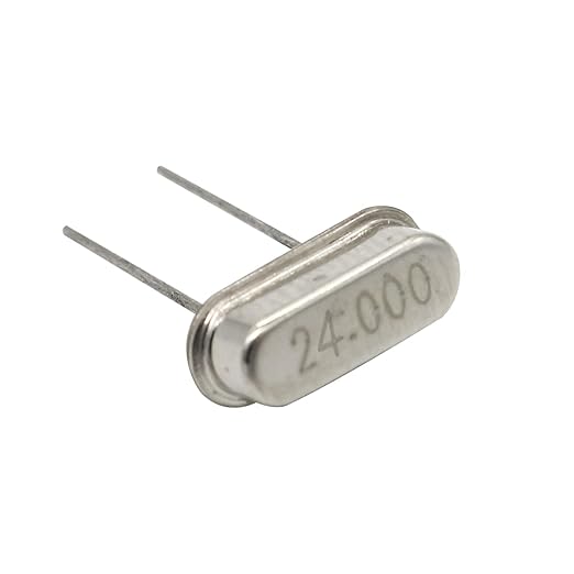 Electronic Spices 24MHz Electronic Quartz Crystal Oscillator KDS24.000 Through Hole 2 Pin Pack of 5pcs