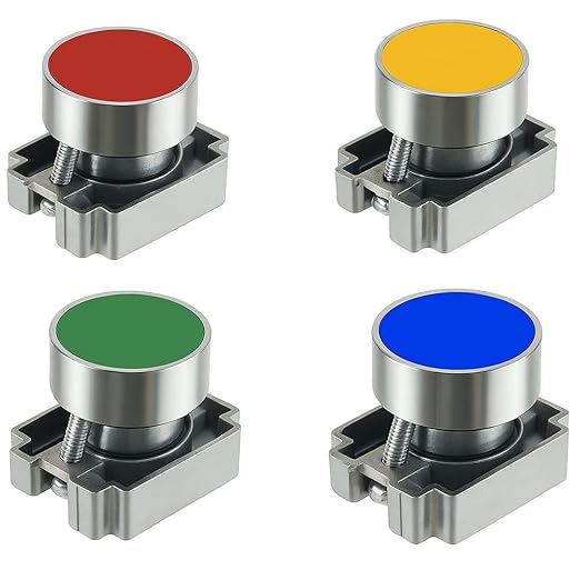 Push button switch for Electrical panel (Set of red,green,yellow Blue) metal series panel cut out dia 22.5mm